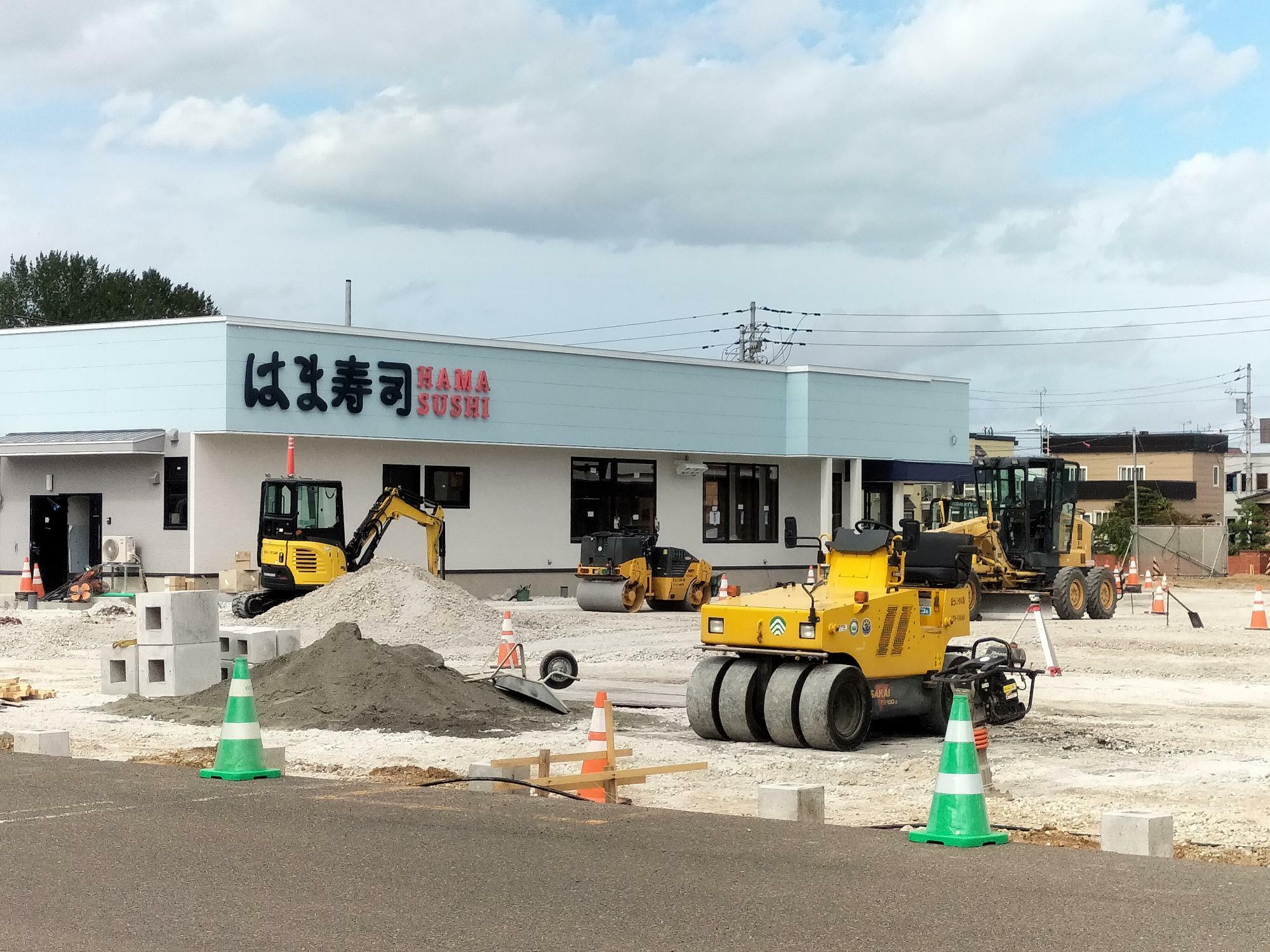 建設中の「はま寿司　札幌新琴似店」