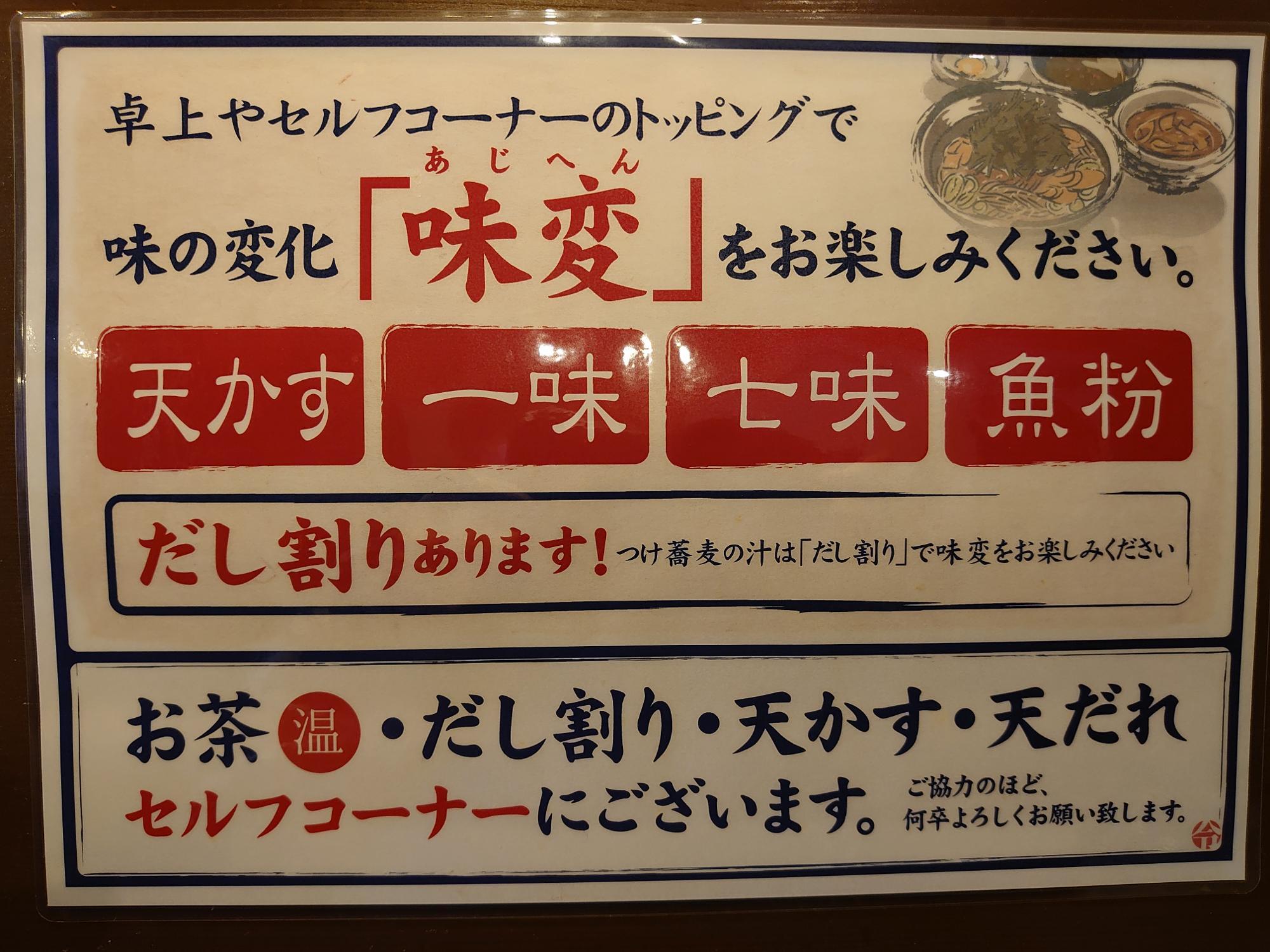 「味変（あじへん）」に関する掲示