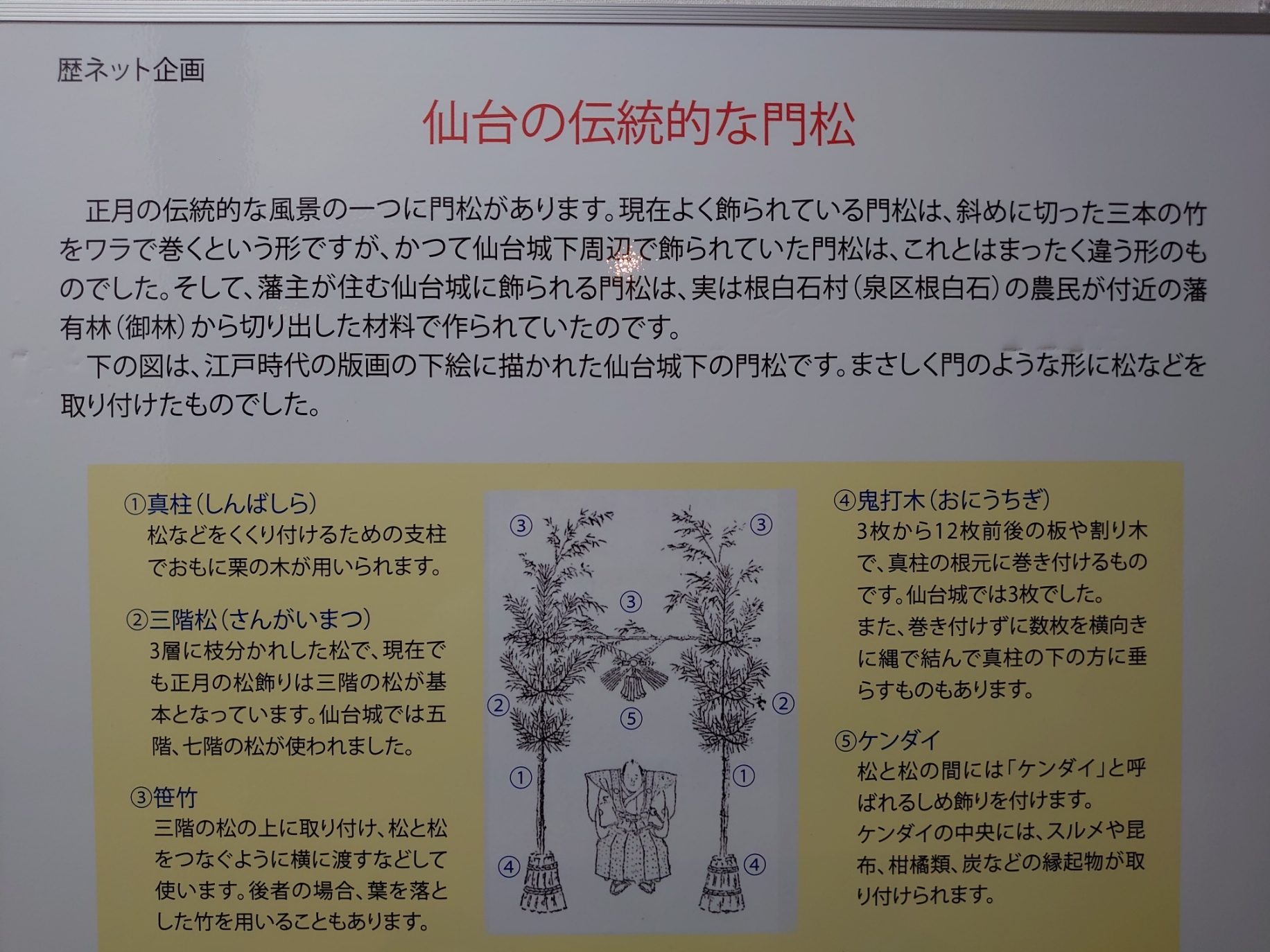 仙台の伝統的な角松についての解説