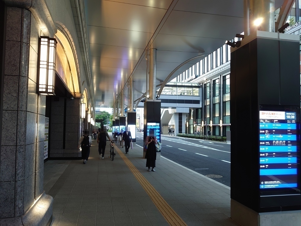 ヨドバシ仙台第一ビル脇の高速バスターミナルの様子（2023年6月11日）
