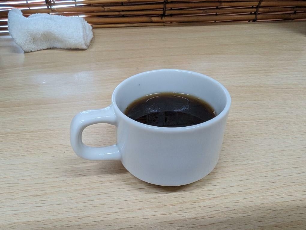 食後のサービスコーヒー