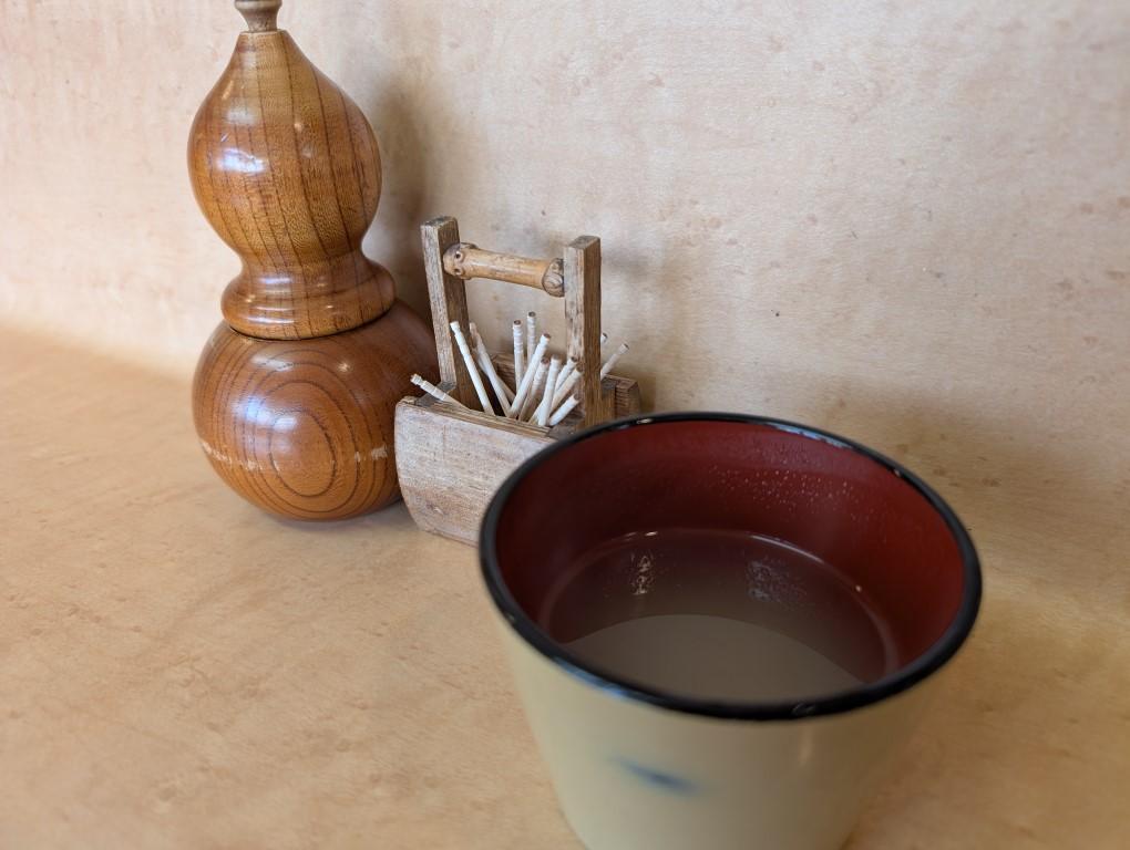 お茶のかわりに提供してくださる「そば湯」