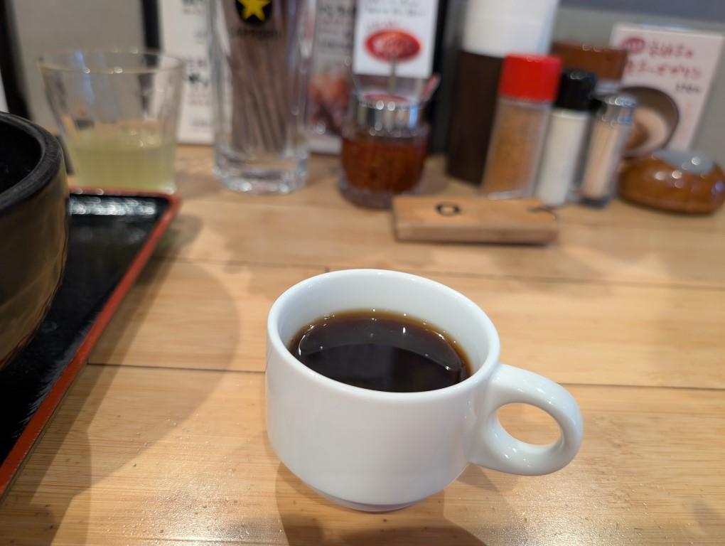 ちなみに食後のコーヒーも無料でした