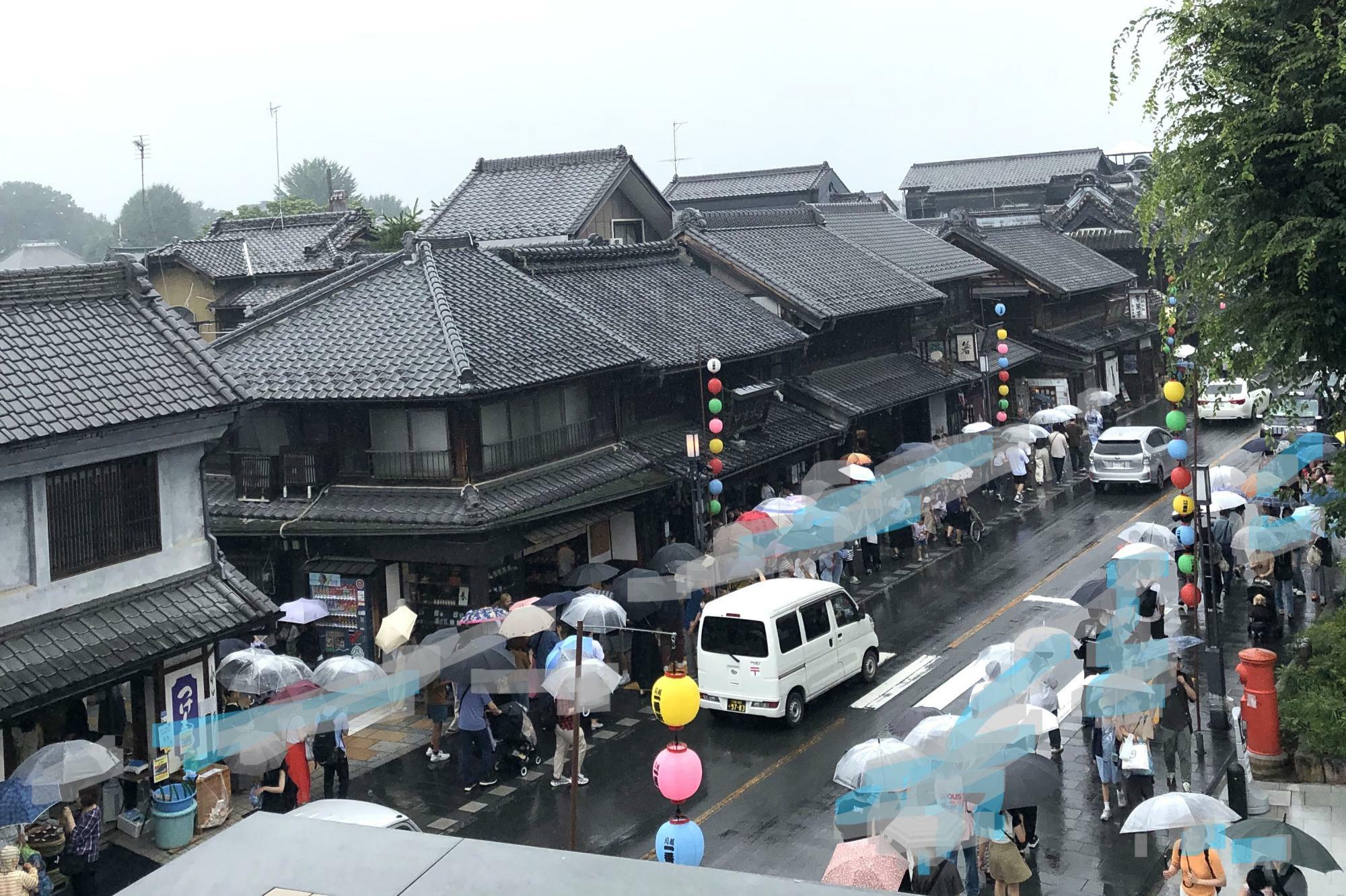 別日7月14日（日）撮影／現在、7月27日の「川越百万灯夏まつり」に向けて一番街は装飾中です