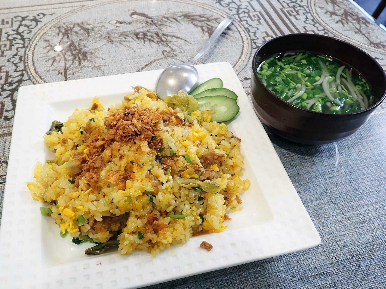 「牛肉高菜漬けチャーハン」、美味しくいただきました