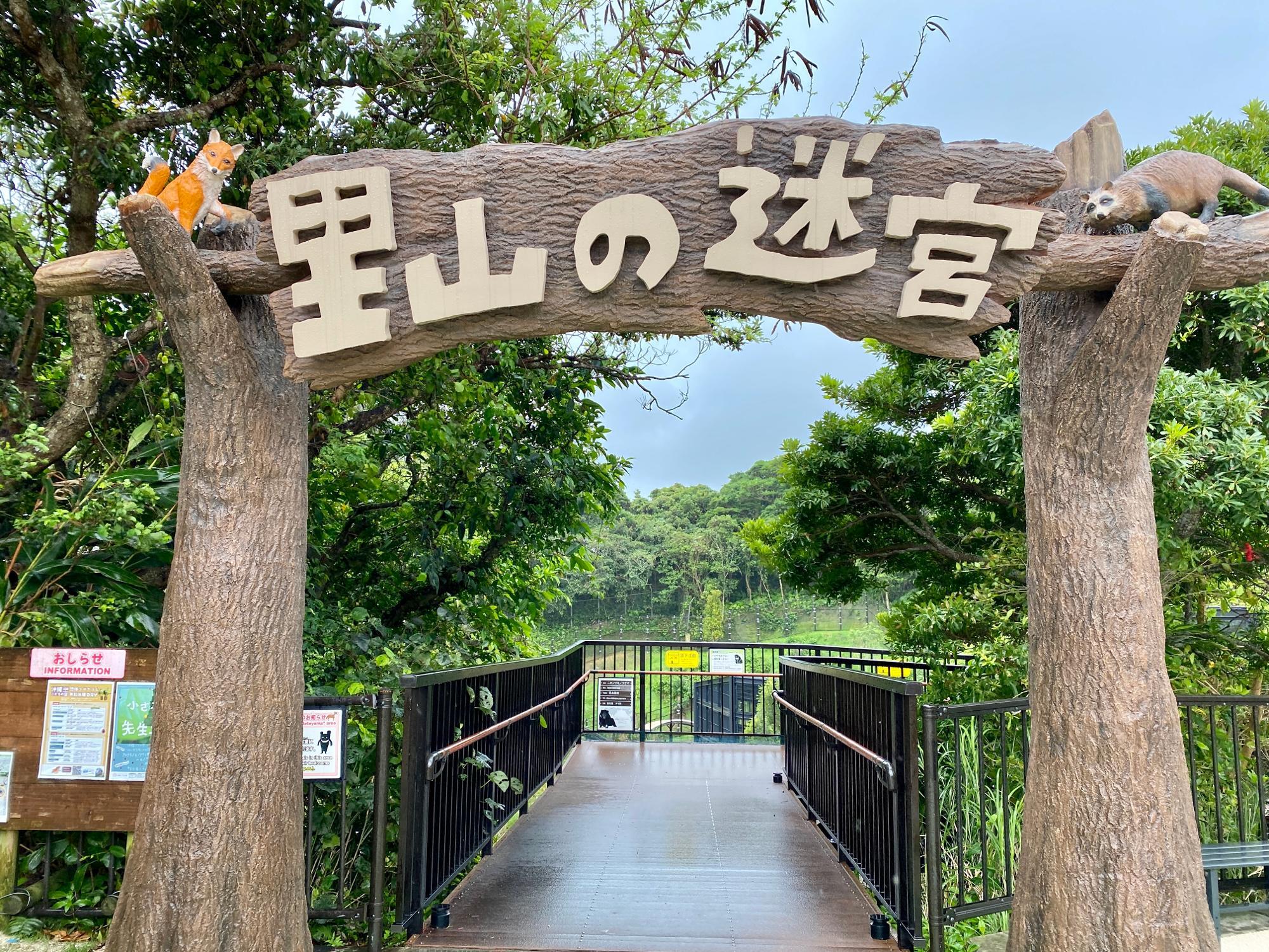 クマやリス、キツネなどが展示されている「里山の迷宮」