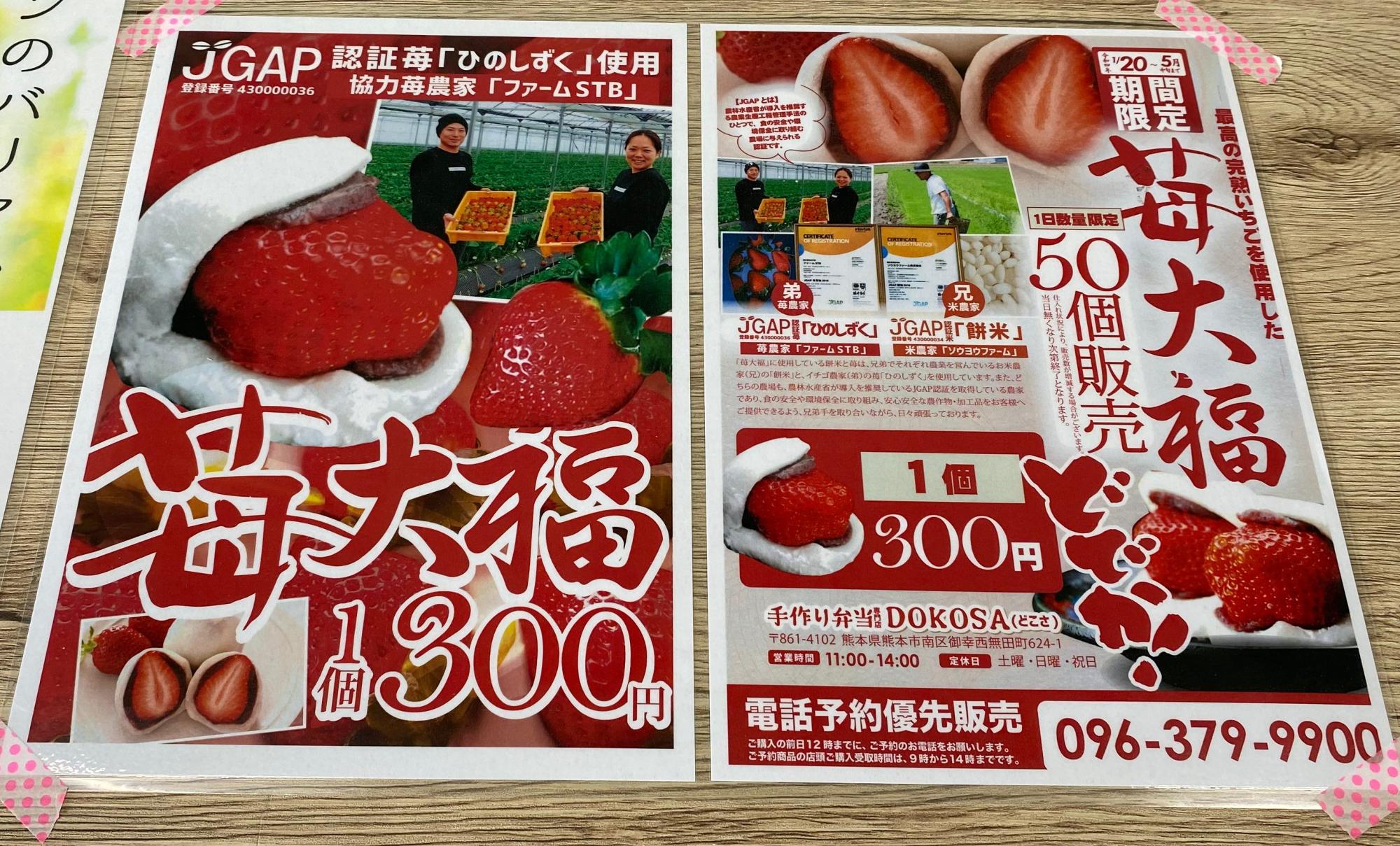 熊本市】巨大!激うまイチゴを使った苺大福とお米が旨いお弁当に興奮