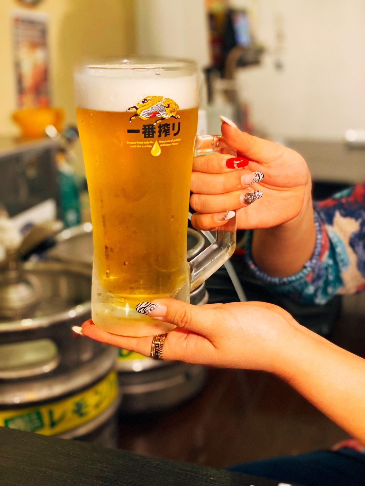 生ビール大(858円税込)