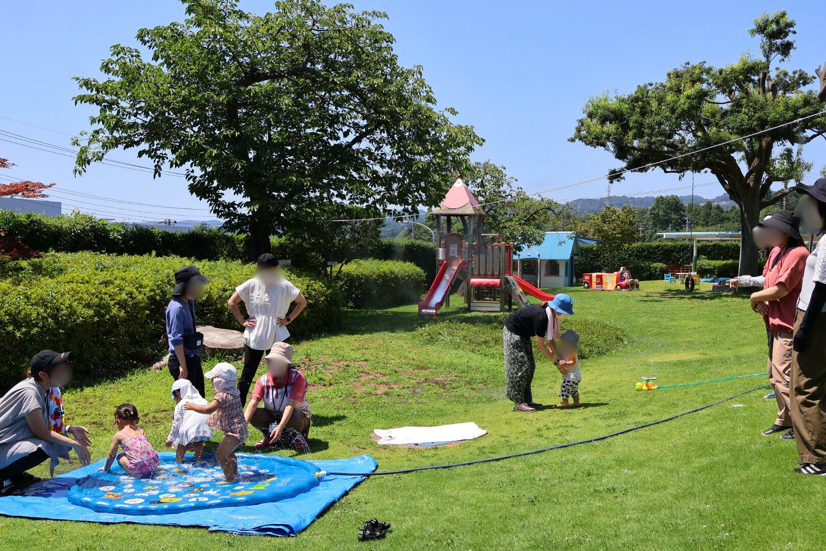 取材日はお水遊びもしていました