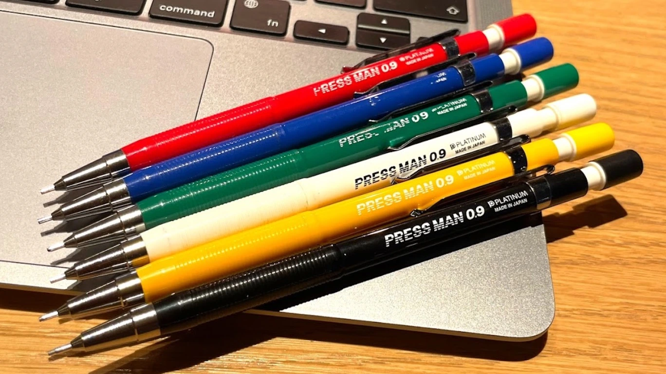 おすすめシャープペンシル「PRESS MAN 0.9」カラー軸は廃止です！白軸