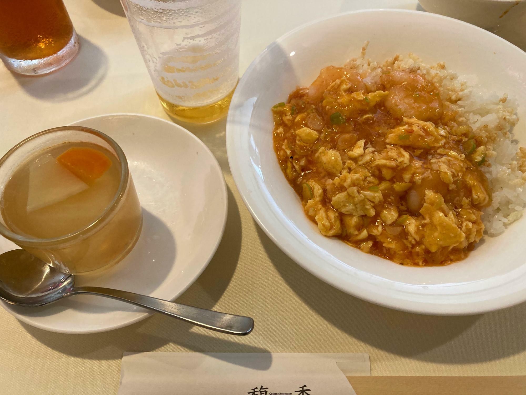 ある日の休日ランチ　－海鮮餡掛け飯－