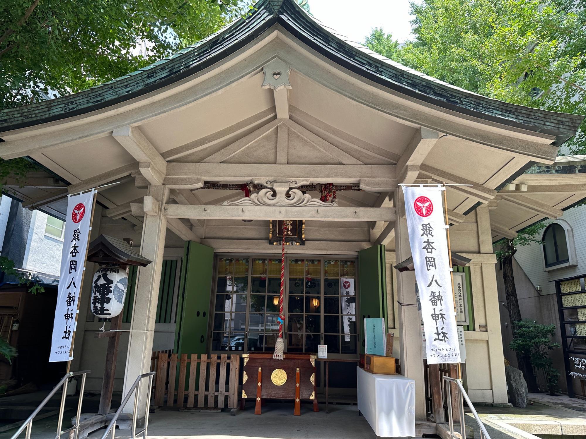 浅草橋にある銀杏岡八幡神社。京急夏詣2024へ参加している神社です。