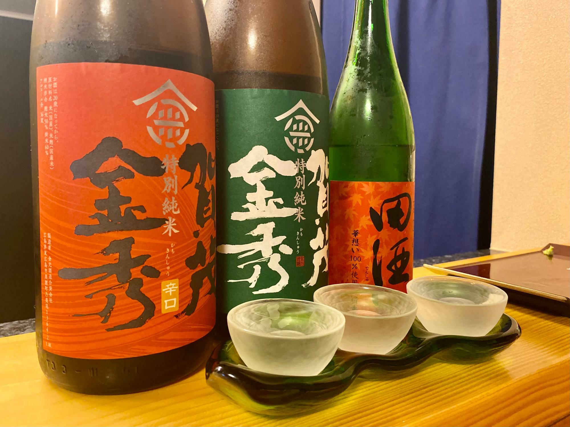 日本酒飲み比べ