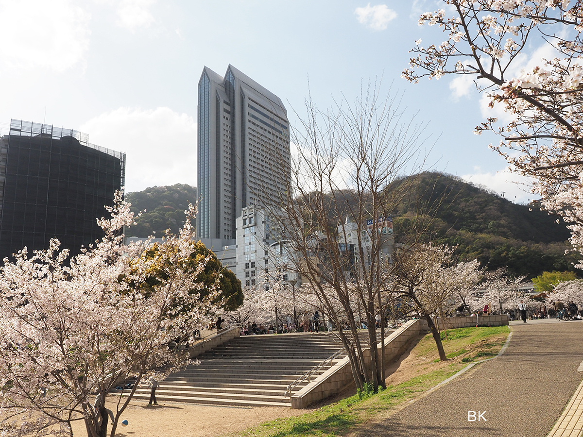 生田川公園は新神戸駅から歩いて行ける公園。