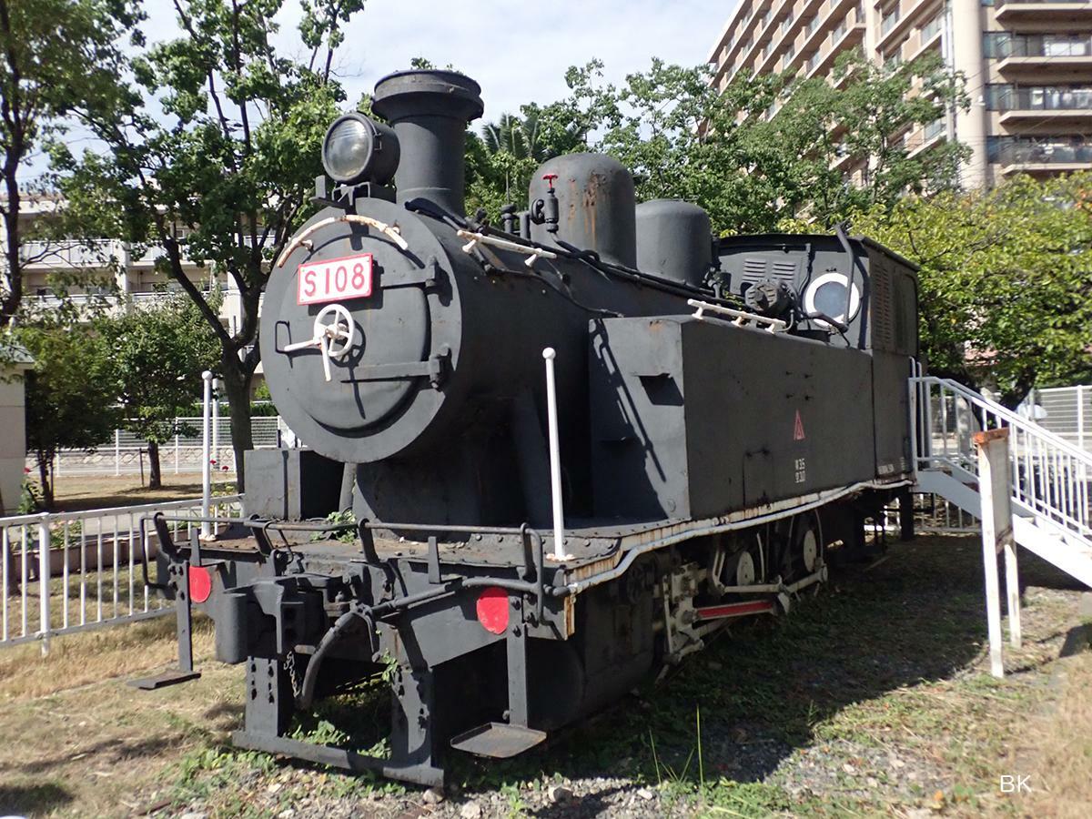 小寄公園には蒸気機関車C型も展示。