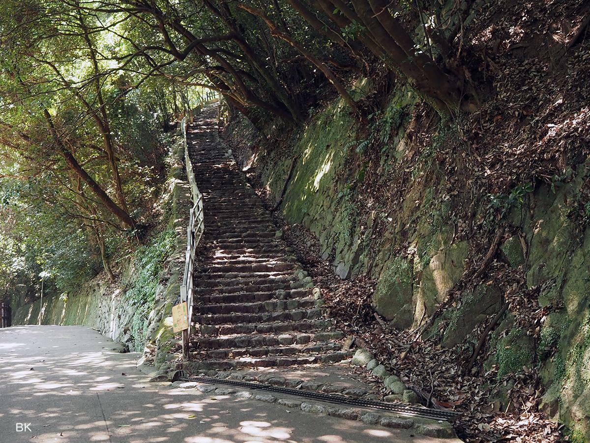 「布引の滝」に向かう道。