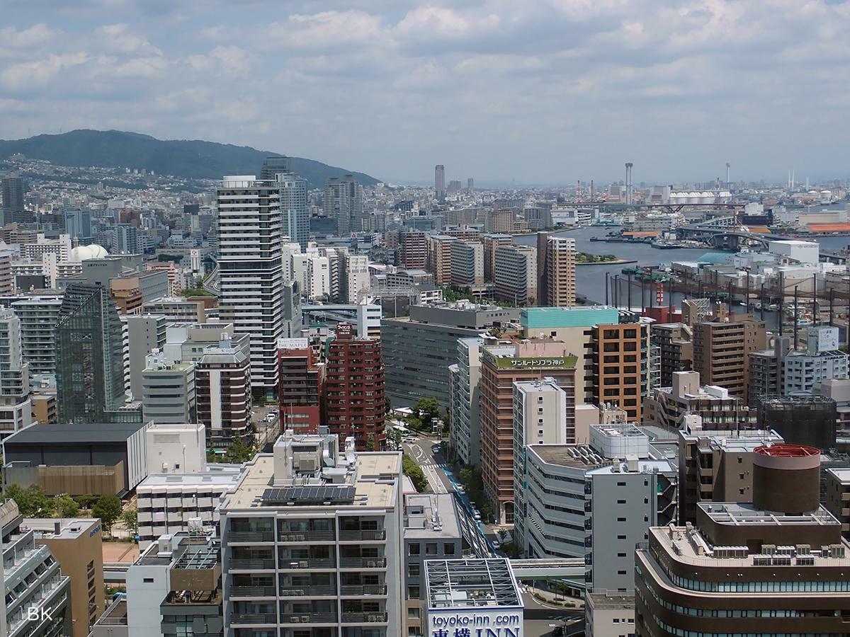 大阪方面の東側の風景。