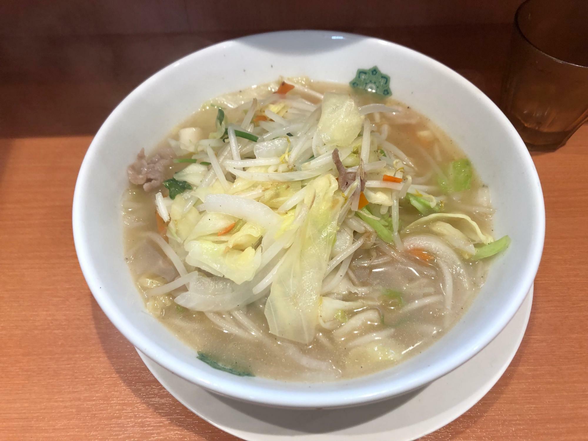 日高屋の野菜たっぷりタンメン