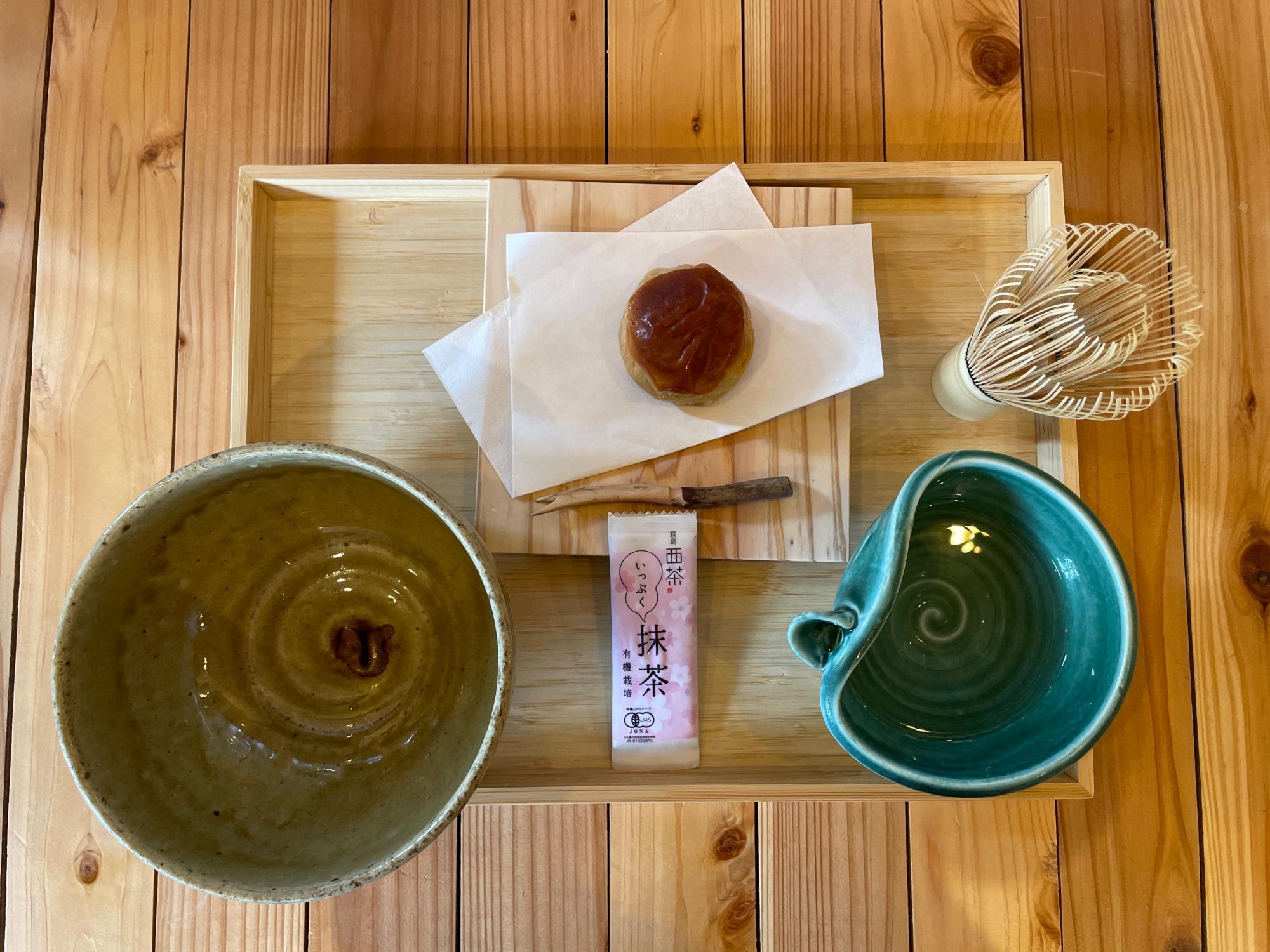 抹茶点て体験の和菓子セット