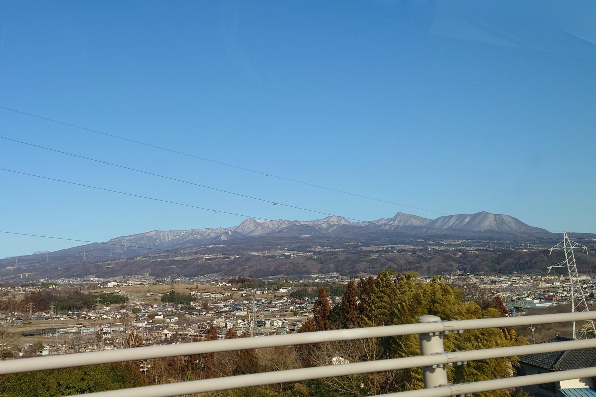 関越自動車道から見る赤城山