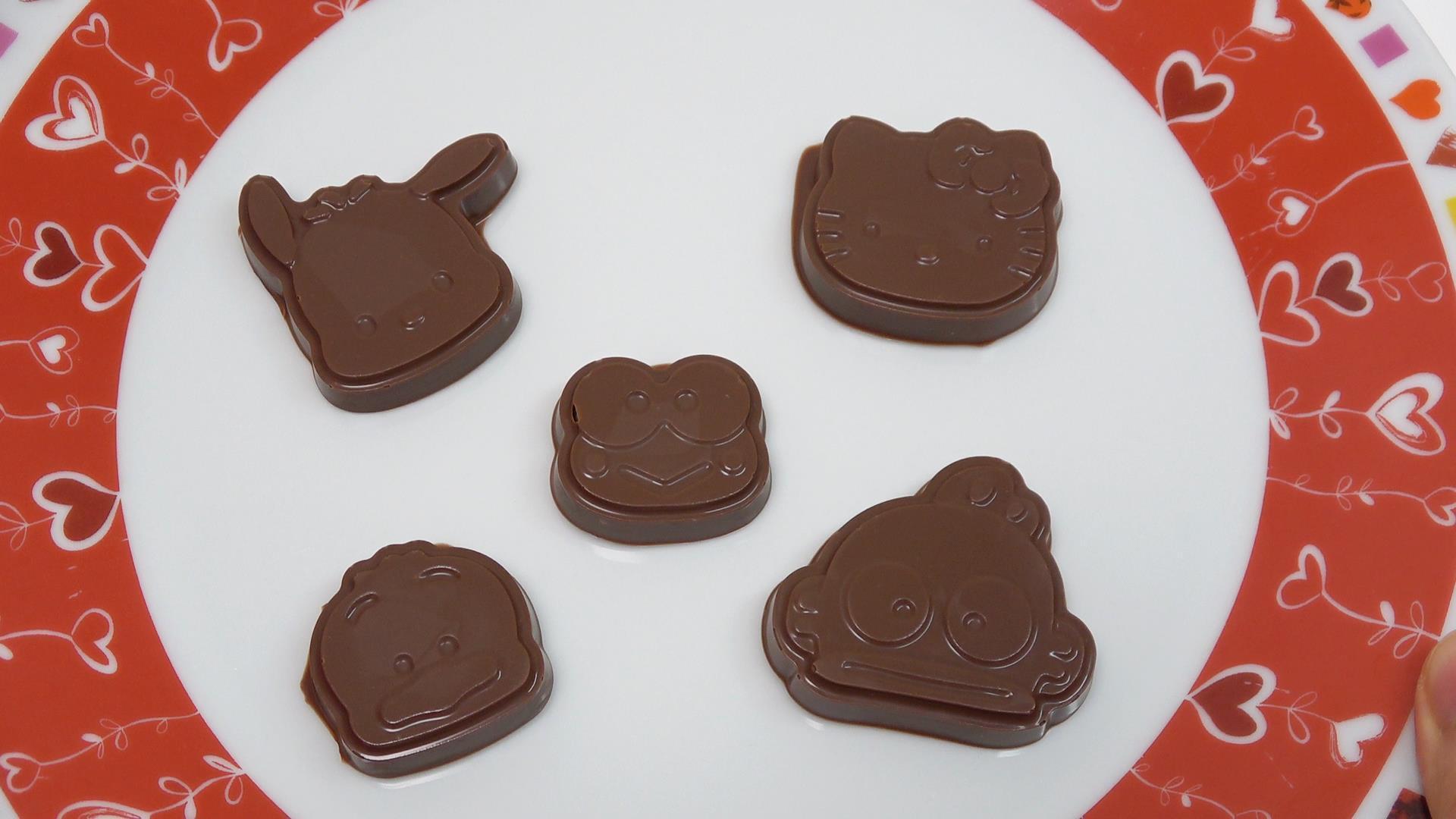 明治のサンリオキャラクターズのチョコ型が貰えるキャンペーン　サンリオキャラクターズチョコの完成