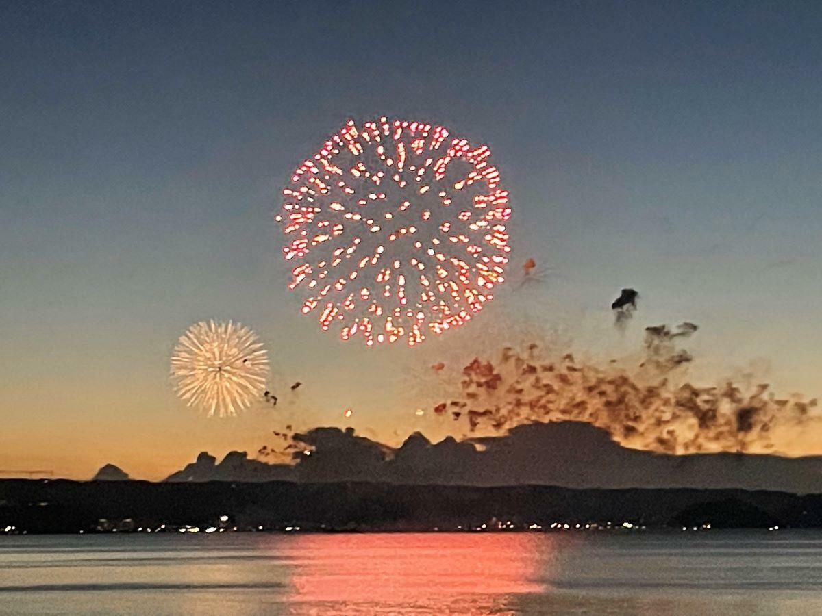 昨年の九州花火大会。東の浜側から撮影。