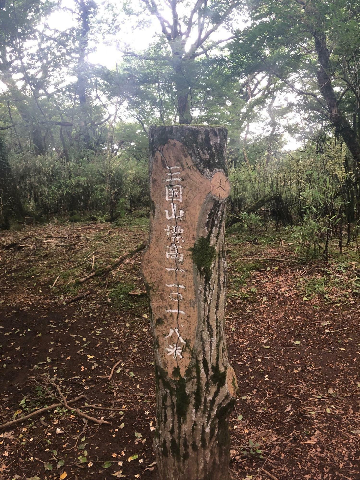 三国山の頂上