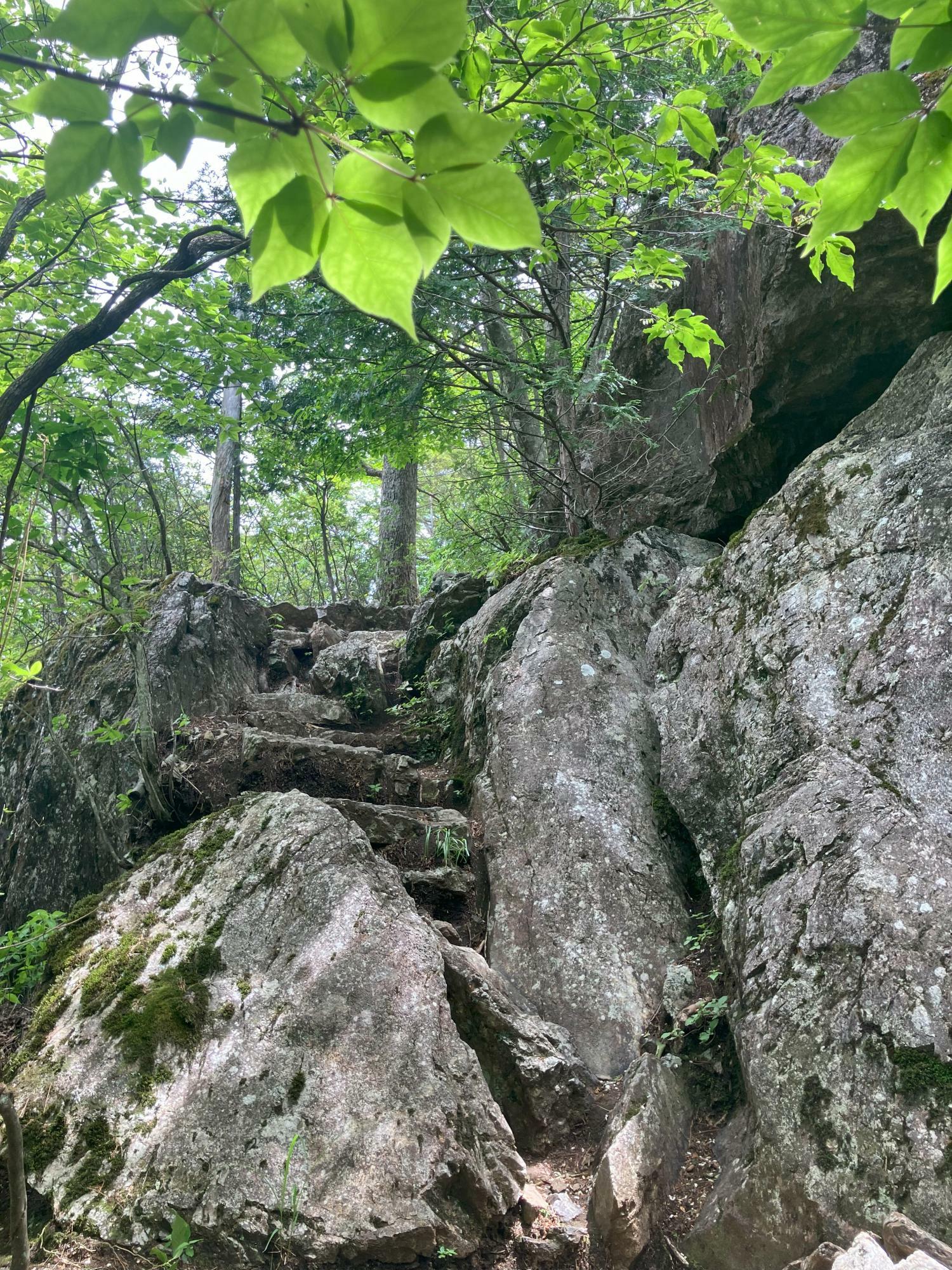 露岩帯を越える