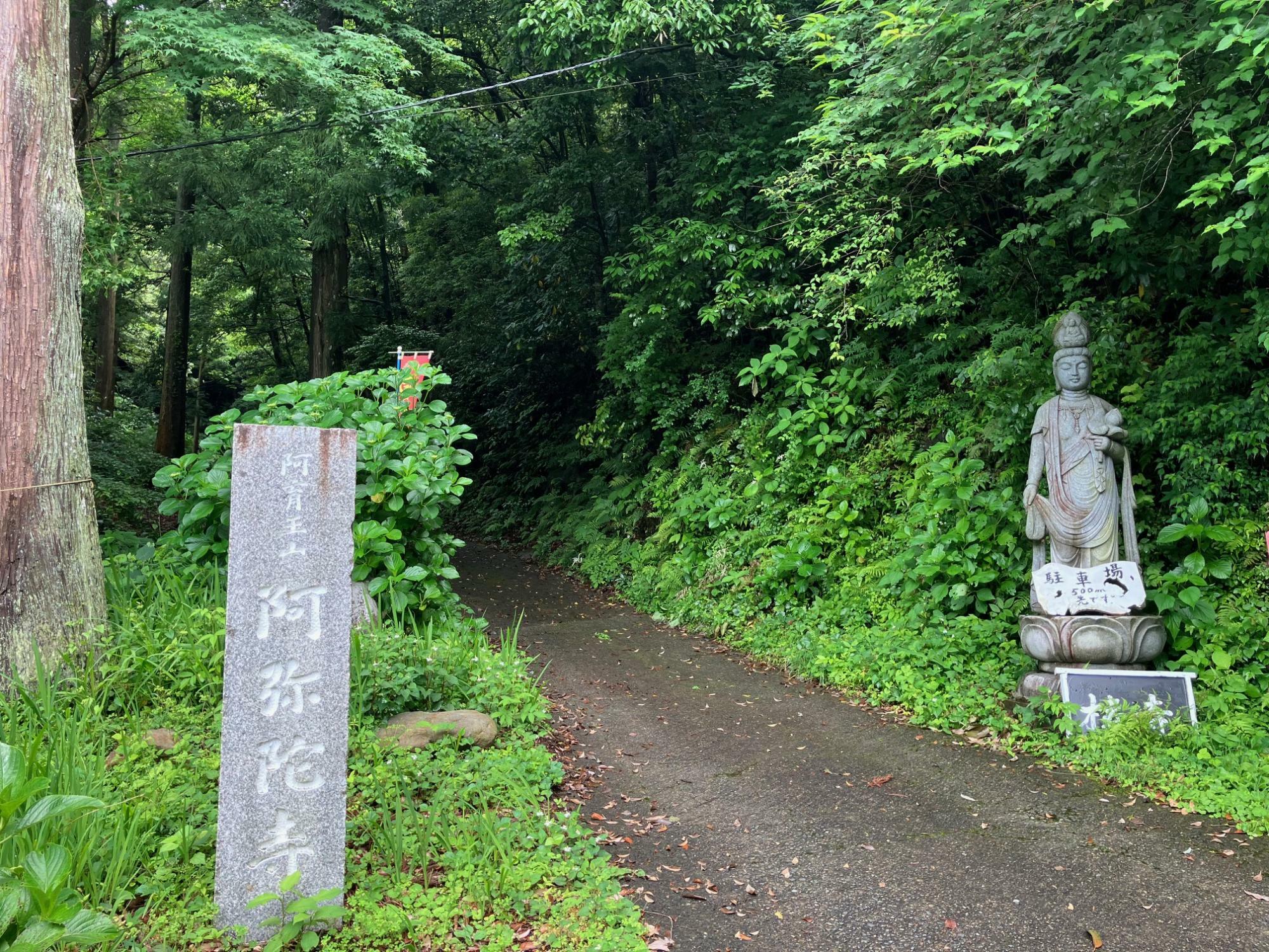 阿弥陀寺への分岐路