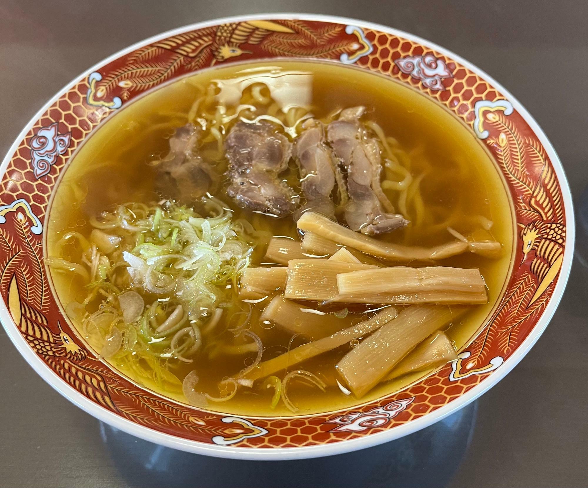 中華そば（シャンコ麺）：650円