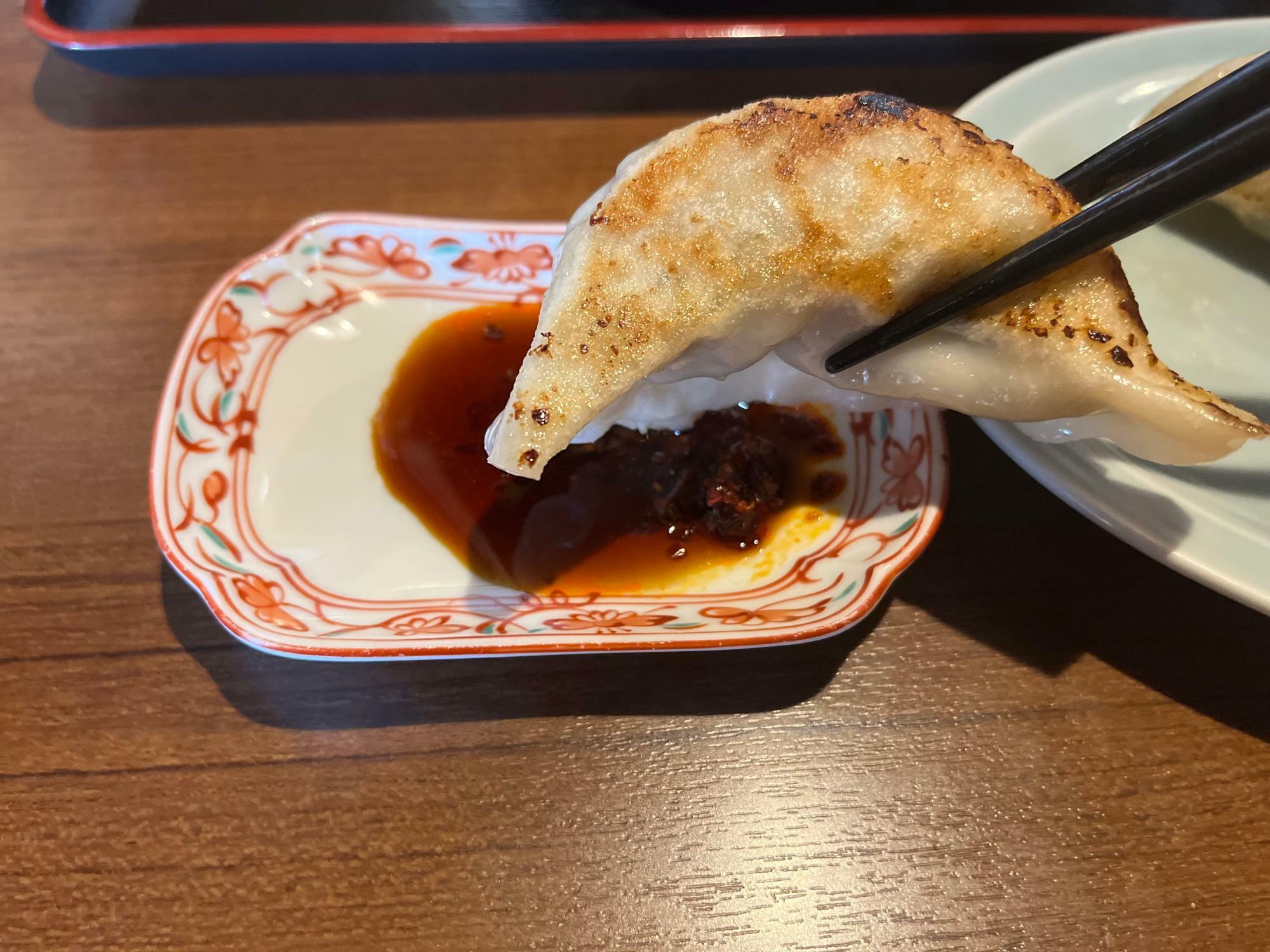 肉本来の旨味が楽しめる餃子だ