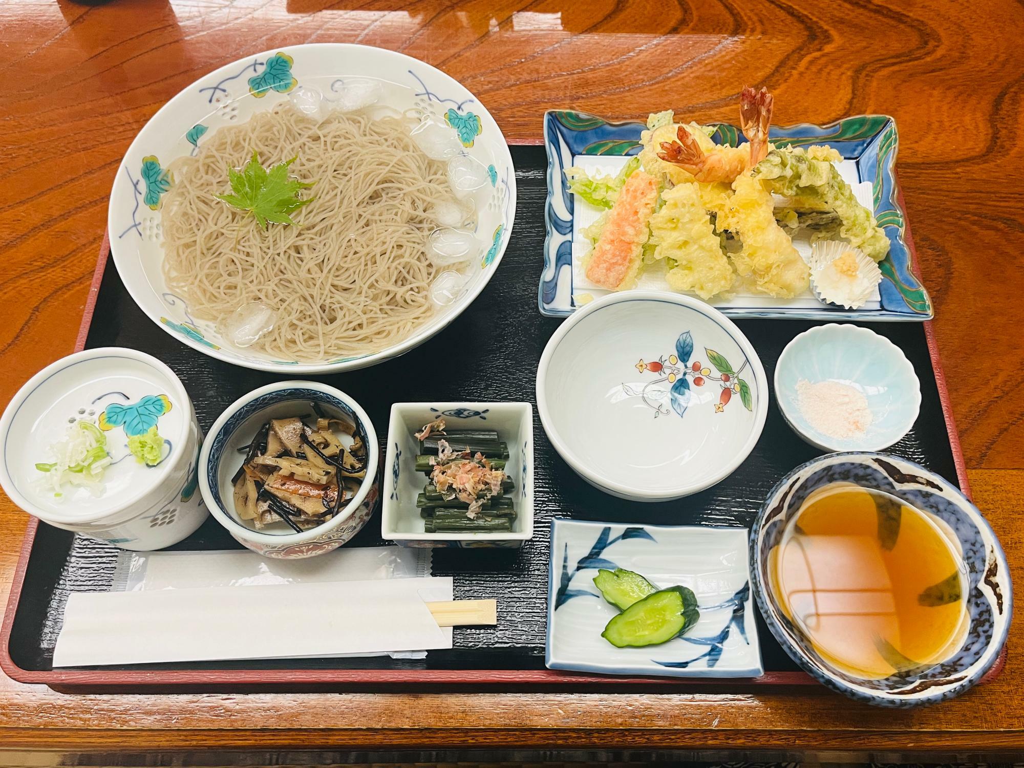 細打ち水蕎麦&天婦羅：1,500円