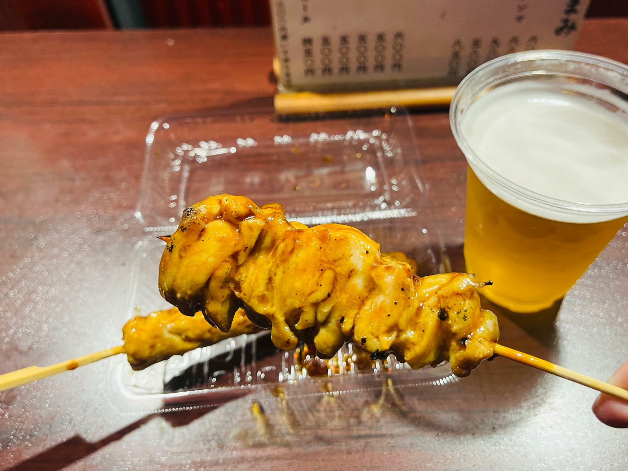 食べ応えマシマシの焼き鳥をビールで！