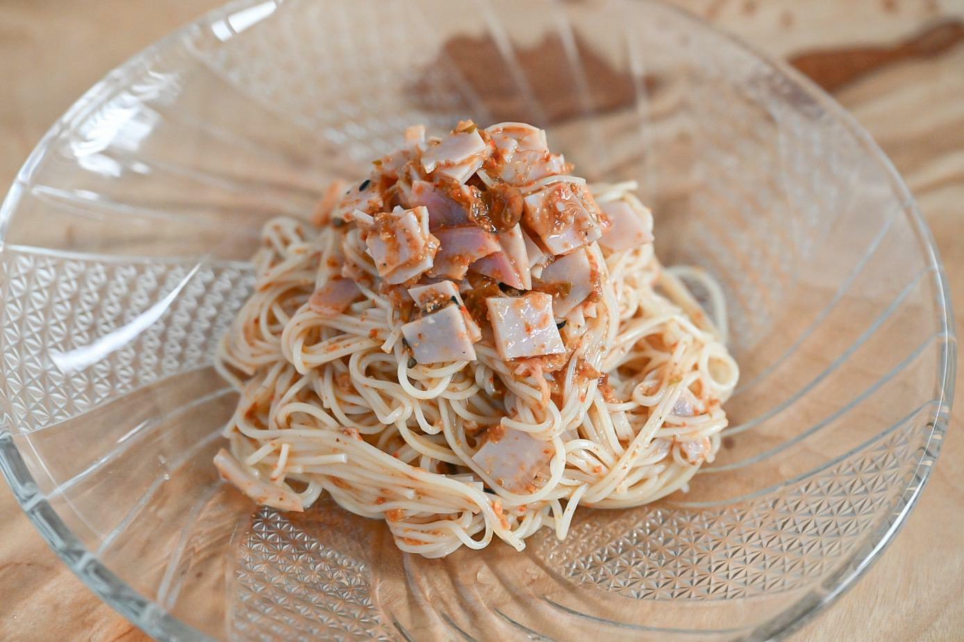 食べる明太生七味のそうめん