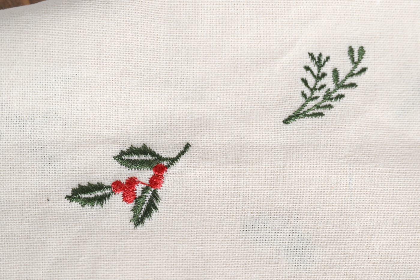 刺繍マルチクロスヒイラギ