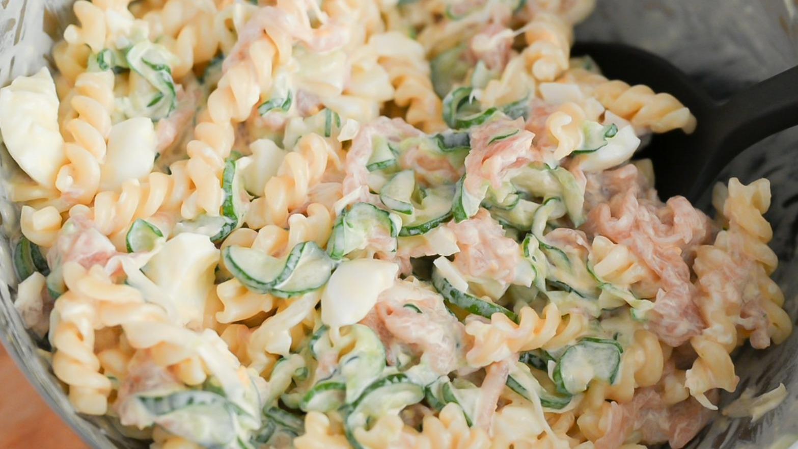 マカロニサラダ（感謝） にんにくおかかマヨ《和風♡マカロニサラダ》 | レシピサイトNadia