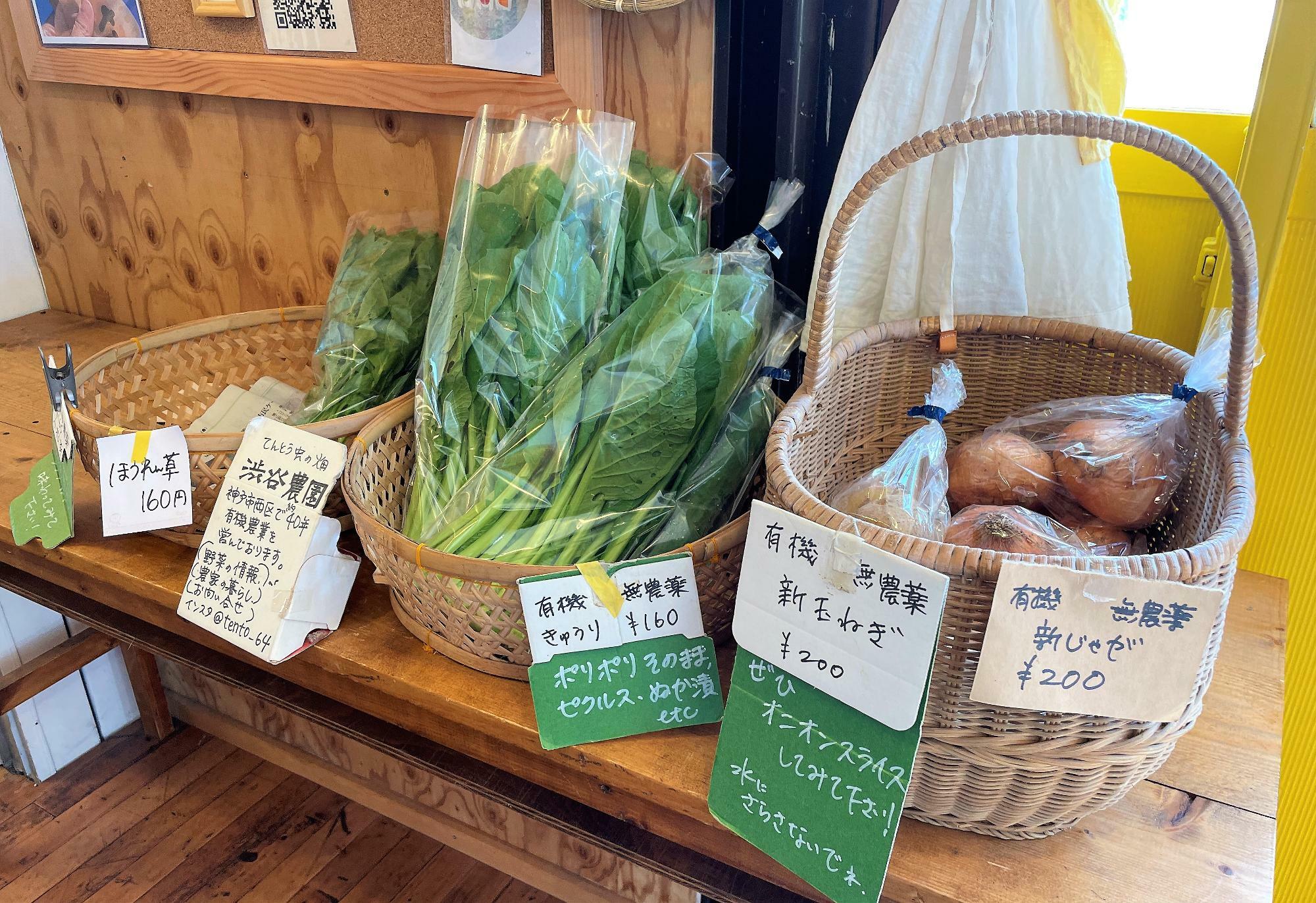 神戸市西区「渋谷農園」さんの有機無農薬の野菜たち