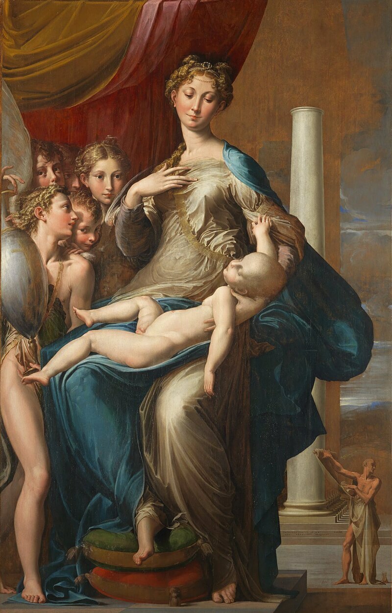 パルミジャニーノ《長い首の聖母》1535年、ウフィツィ美術館、フィレンツェ