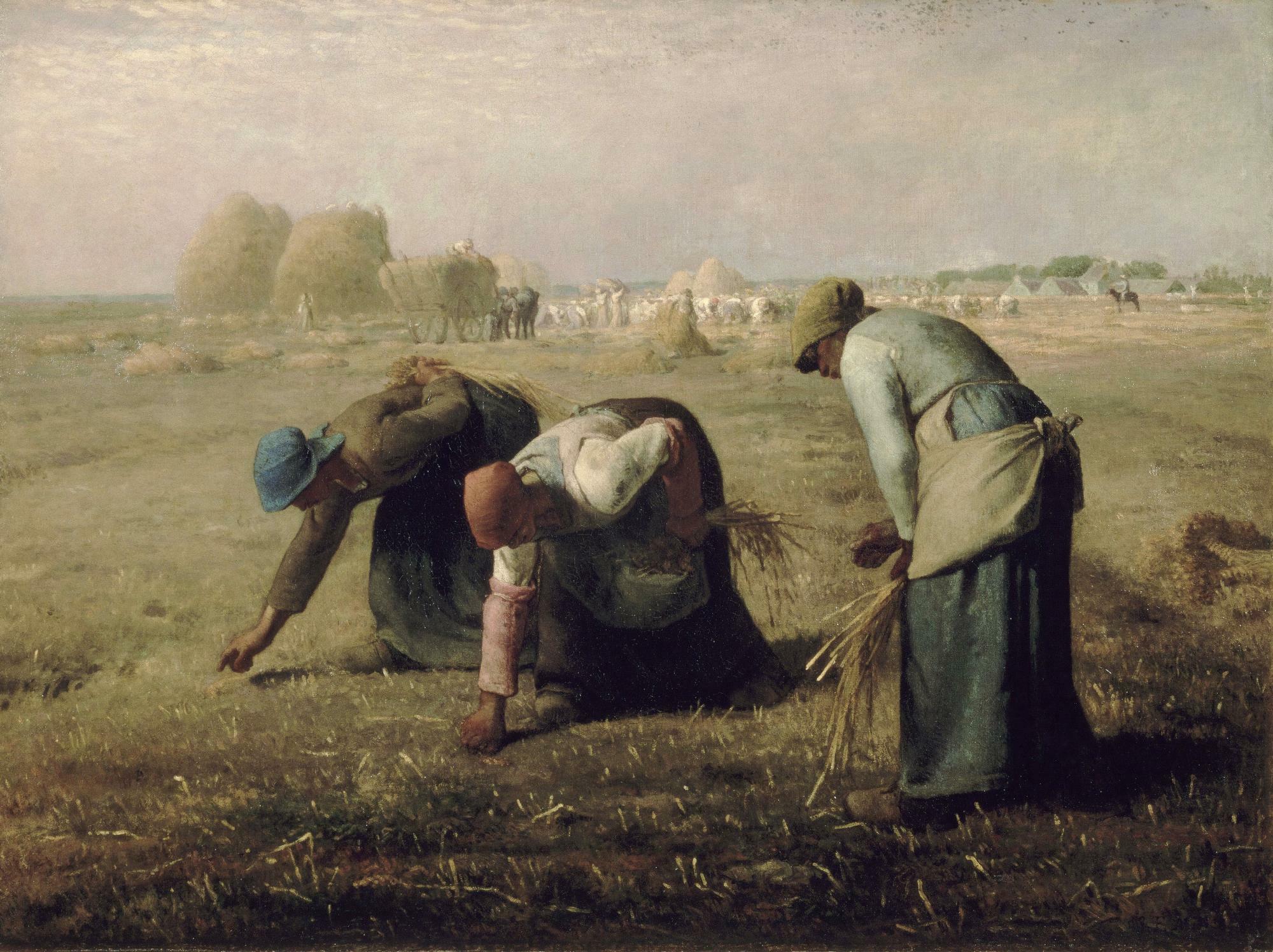 ジャン＝フランソワ・ミレー《落穂拾い》1857年、オルセー美術館、パリ