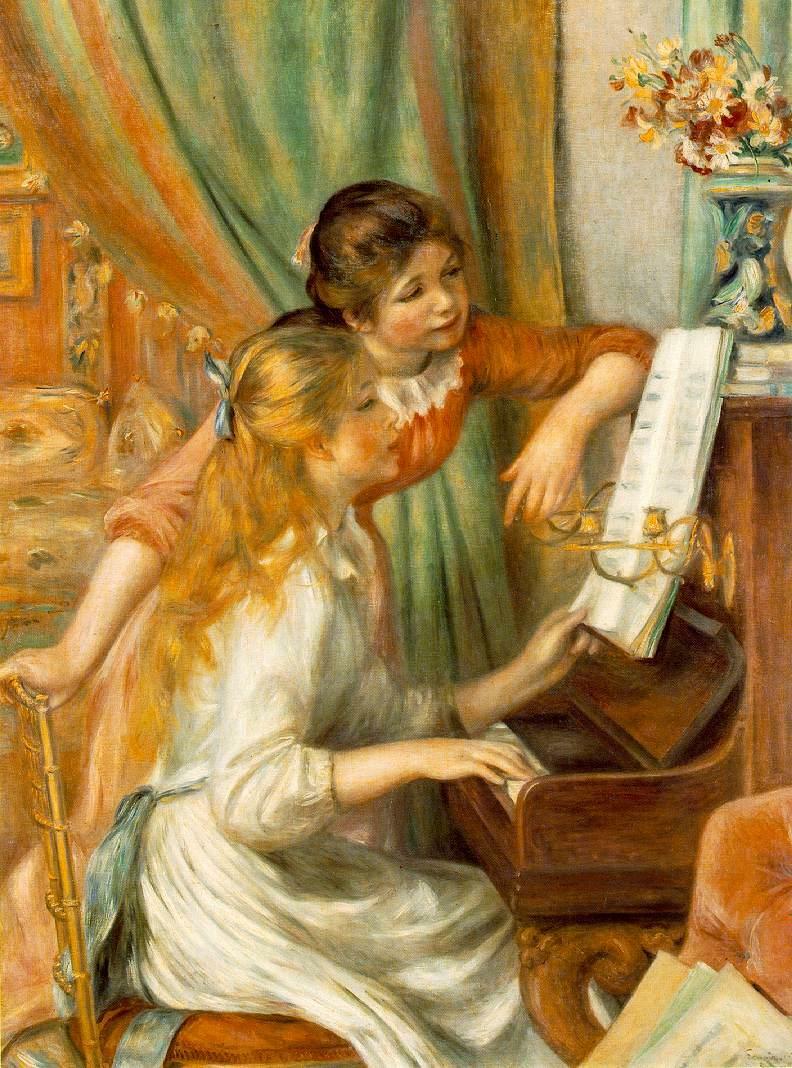 ピエール＝オーギュスト・ルノワール《ピアノを弾く少女たち》