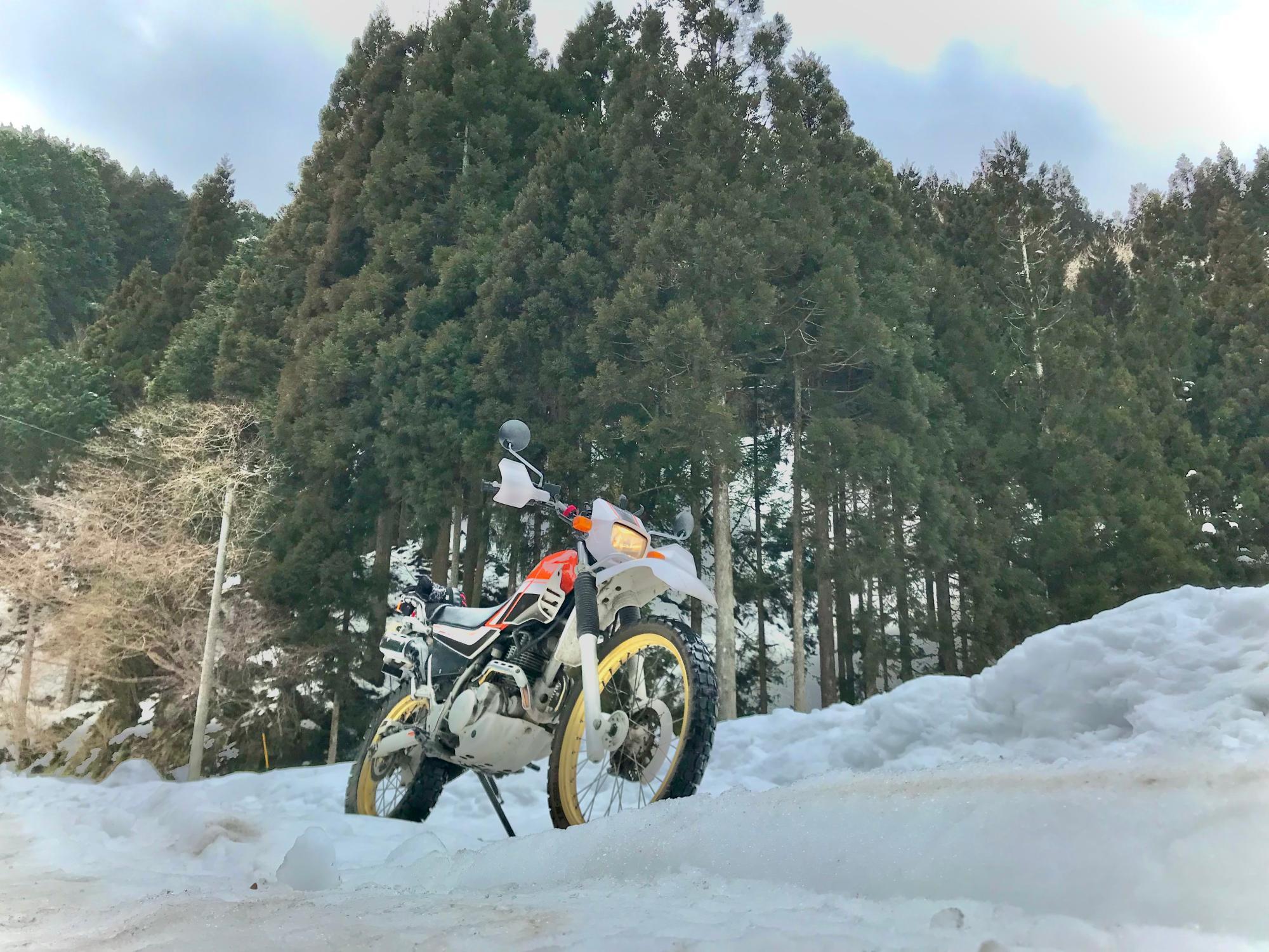 走破性能が高いオフロードバイクで無事に帰宅。