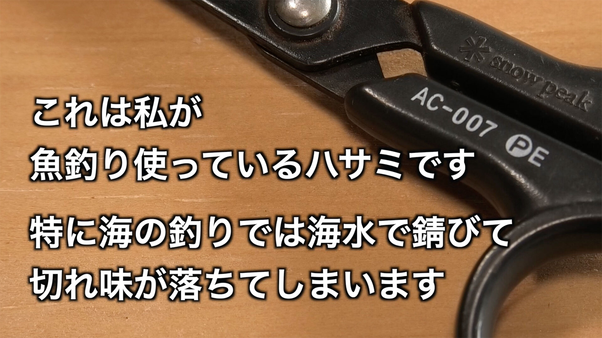 PEラインも切れるハサミは値段もそれなりに高いので永く使いたい