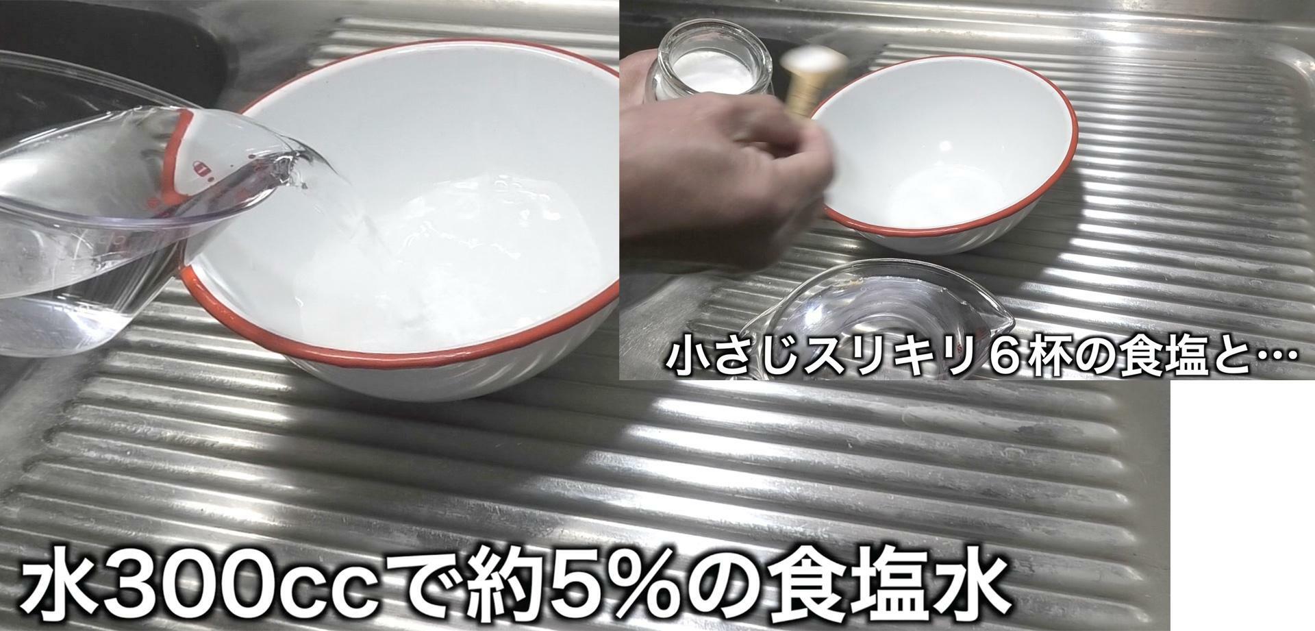 （食塩を小さじすり切り1杯で概ね2.5gとして6杯で15gとして計算しています）