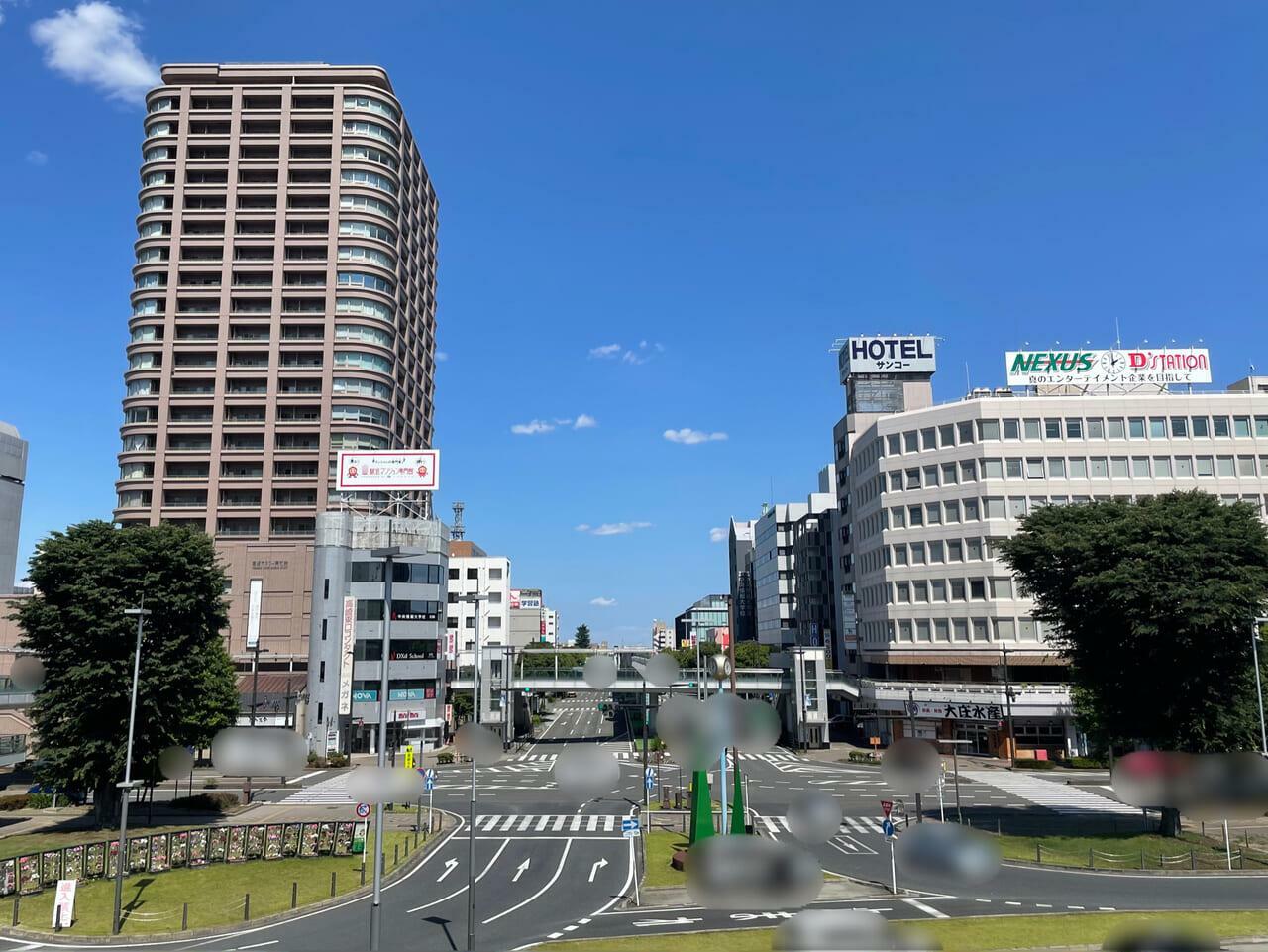 高崎駅 東口方面