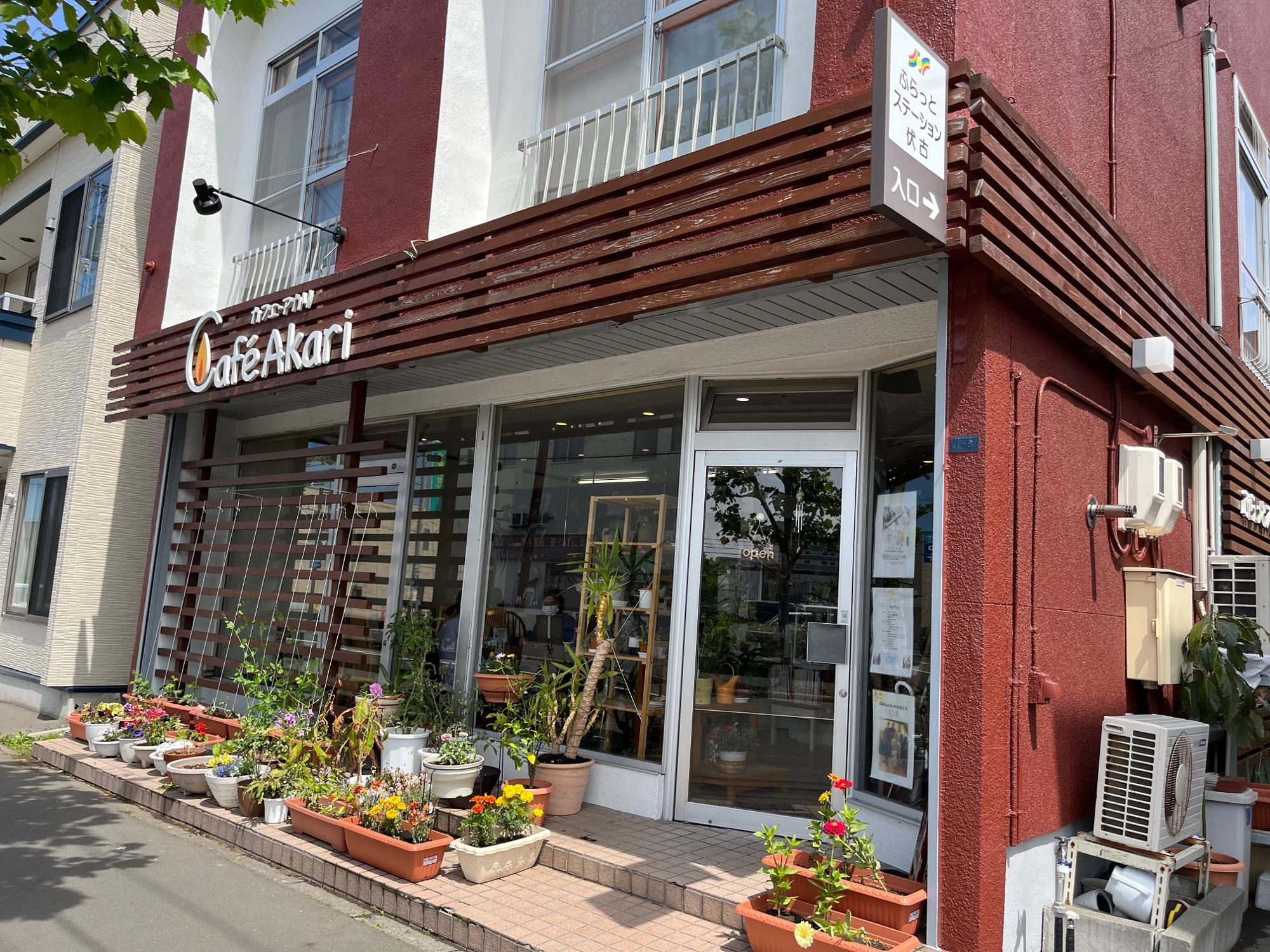 お花が好きなのか、お店の外にも中にもお花や植物がたくさんあります