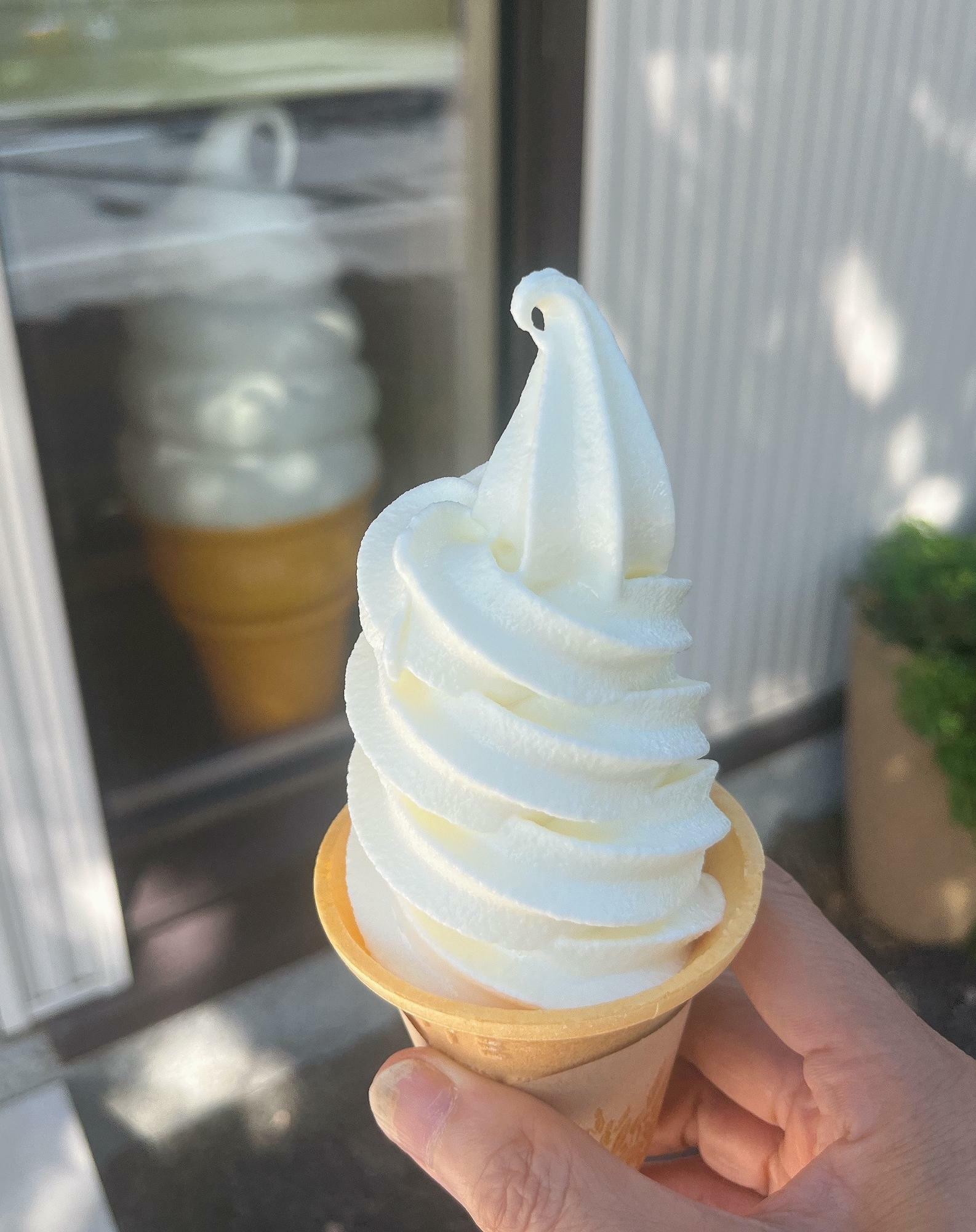 すっきりとした甘さのソフトクリーム