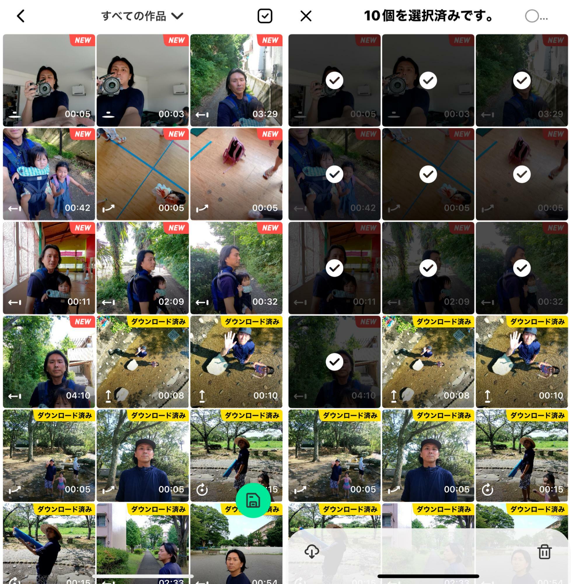 内蔵ストレージの動画や写真はWiFiでスマホに転送される仕様