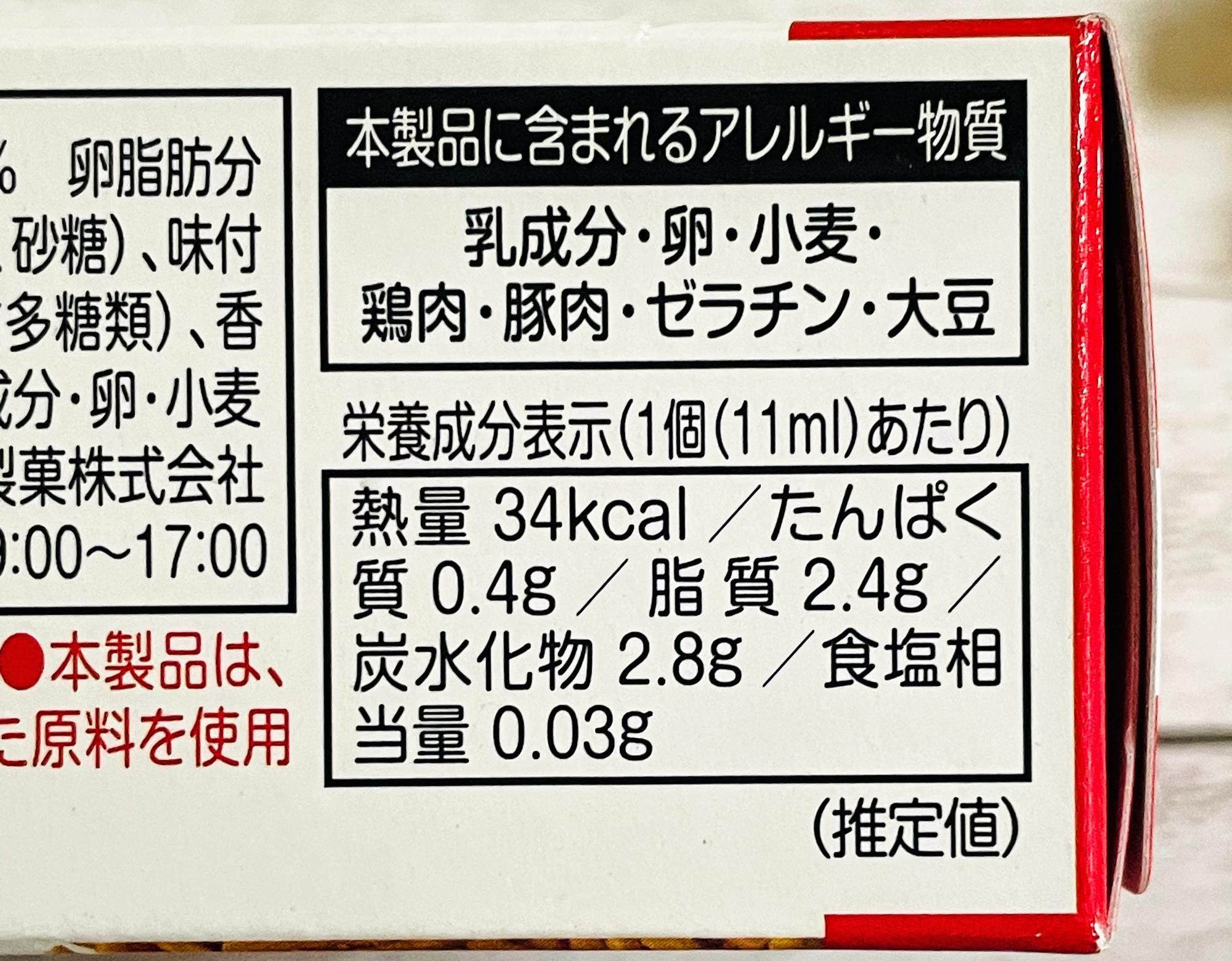 カロリー栄養成分表示