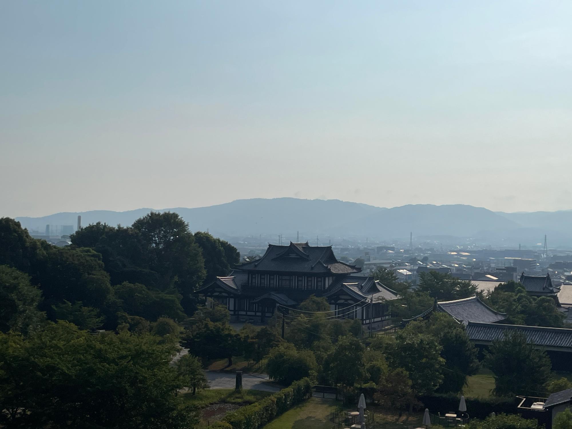 郡山城天守台展望施設からの眺め