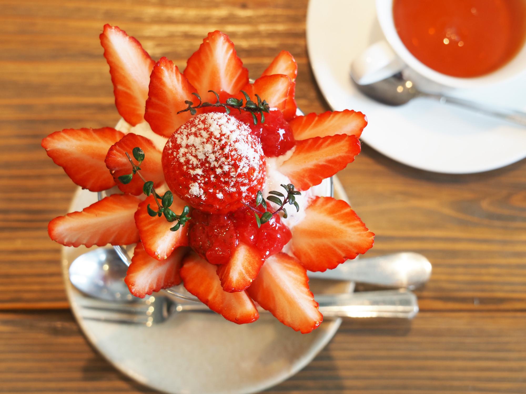 かこちゃん　いちごのカフェリード　2本　お花のカフェリード2本 花とカフェ RAICHIKU | 3連休ですねー！ 晴れでよかった
